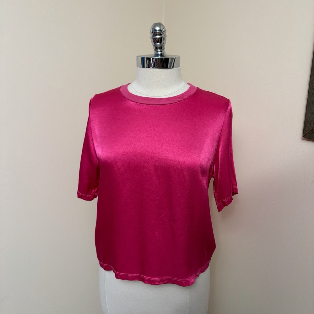 LAmade Hot Pink Rayon T Shirt S
